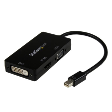 Startech Mini DisplayPort - VGA/DVI-D/HDMI Adapterkábel Fekete kábel és adapter