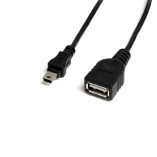 Startech - Mini USB 2.0 Cable - USB A to Mini B F/M - 30CM kábel és adapter