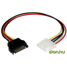 Startech SATA táp Molex Átalakító Fekete 30cm LP4SATAFM12 kábel és adapter