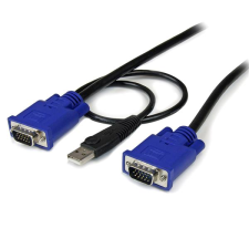 Startech SVECONUS10 VGA + VGA + USB-A (apa - apa) kábel 3m - Fekete kábel és adapter