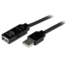 Startech USB2AAEXT10M USB 2.0 A - USB A Aktív hosszabbító kábel 10m - Fekete kábel és adapter