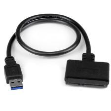 Startech USB3S2SAT3CB USB 3.0 apa - SATA3 anya kábel 0.5m - Fekete kábel és adapter