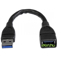 Startech USB 3.0 Hosszabbító Fekete 15cm USB3EXT6INBK kábel és adapter