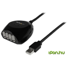 Startech USB Hosszabbító Fekete 15m USB2EXT4P15M kábel és adapter