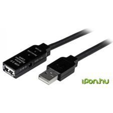 Startech USB Hosszabbító Fekete 25m USB2AAEXT25M kábel és adapter