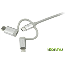 Startech USB Lightning és Micro USB Átalakító Fehér 1m LTCUB1MGR kábel és adapter