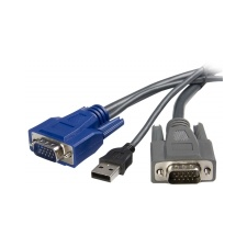 Startech USB VGA 2 in 1 KVM kábel, 1.8m kábel és adapter