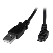 Startech USBAUB2MD Micro B - Micro USB "L" adatkábel 2m - Fekete kábel és adapter