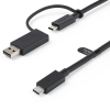 Startech USBCCADP USB-A / USB-C apa - USB-C apa 3.2 Töltőkábel - Fekete (1m)