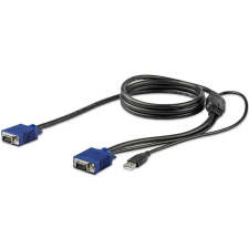 Startech VGA/D-Sub + USB Összekötő Fekete 1.8m RKCONSUV6 kábel és adapter