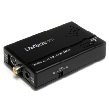 Startech VGA - S-Video + RCA (anya - anya) adapter - Fekete kábel és adapter