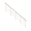 StarWood Treppen StarWood Kos fémkorlát kerek bükkfa kapaszkodóval 400 cm fehér FSC®