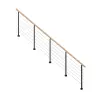 StarWood Treppen StarWood Kos fémkorlát kerek kapaszkodóval bükk 475 cm fekete FSC®