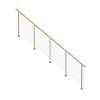 StarWood Treppen StarWood Kos fémkorlát kerek tölgyfa kapaszkodóval 325 cm szürke FSC®