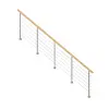StarWood Treppen StarWood Kos fémkorlát téglalap alakú tölgyfa kapaszkodóval 250 cm szürke FSC®