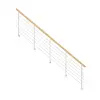 StarWood Treppen StarWood Kos fémkorlát téglalap alakú tölgyfa kapaszkodóval 375 cm fehér FSC®