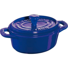 Staub Mini ovális kerámia fazék, Staub 200 ml, kék konyhai eszköz