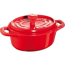 Staub Mini ovális kerámia fazék, Staub 200 ml, piros konyhai eszköz