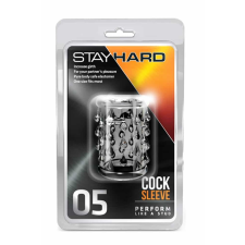  STAY HARD - COCK SLEEVE 05 CLEAR péniszgyűrű