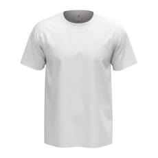 STEDMAN Comfort, körkötött rövid ujjú férfi póló, White-M