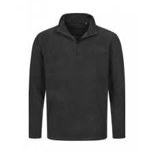 STEDMAN Férfi hosszú ujjú polár Stedman Fleece Half-Zip S, Szürke acél férfi kabát, dzseki