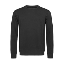 STEDMAN Férfi pulóver hosszú ujjú Stedman Active Sweatshirt - L, Opál fekete férfi pulóver, kardigán