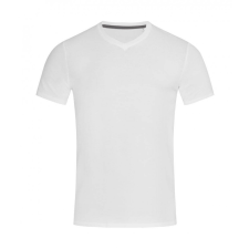 STEDMAN Férfi rövid ujjú póló Stedman Clive V-Neck L, Fehér férfi póló