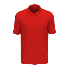 STEDMAN Lux klasszikus fazonú férfi galléros póló, Scarlet Red-L férfi póló