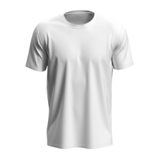 STEDMAN Lux unisex rövid ujjú környakas póló, White-3XL férfi póló