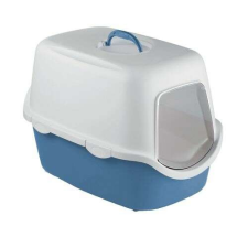STEFANPLAST CATHY fedett macska WC kék fehérrel 56x40x40cm macskatoalett