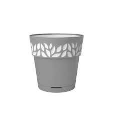 Stefanplast Cloe kaspó és alj 20 cm szürke kerti tárolás
