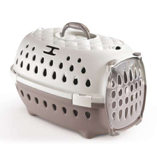 STEFANPLAST Gulliver Travel Chic light dove grey/white 50x34,5x32 cm szállítóbox, fekhely kutyáknak
