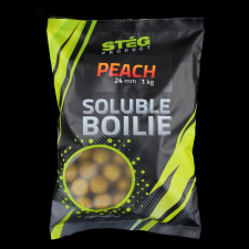 Stég STÉG PRODUCT SOLUBLE BOILIE 24MM PEACH 1KG bojli, aroma
