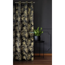  Stella bársony sötétítő függöny Fekete/arany 140x250 cm lakástextília
