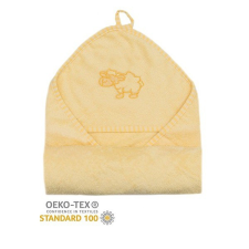 Stella fürdőlepedő hímzett 110x110 sárga bari babatörülköző, kifogó