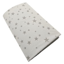  Stella lepedõ strech pamut 60x120/70x140cm szürke csillagok babaágynemű, babapléd