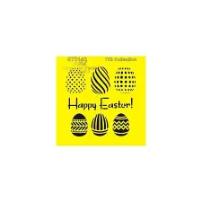  Stencil, happy Easter dekorációs kellék