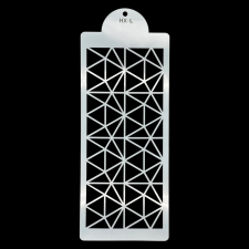 Stencil, háromszögek, műanyag,15×39 cm sütés és főzés