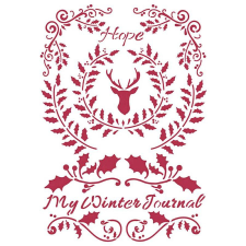  Stencil, téli mesék- remény. Mérete: 210x297 mm dekorációs kellék