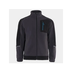STENSO REVOLT FLEECE polár kabát szürke-fekete-petrolkék 3XL