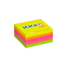 Stick'n Öntapadó jegyzettömb, 51x51 mm, 250 lap, STICK N, neon színek (SN21203) post-it