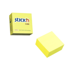 Stick'n Öntapadó jegyzettömb STICK&#039;N 76x76mm neon sárga 400 lap jegyzettömb