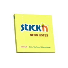Stick'n Öntapadó jegyzettömb STICK&#039;N 76x76mm sárga 100 lap post-it