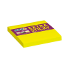Stick'n Öntapadó jegyzettömb STICK'N extra erős 76x76mm neon sárga 90 lap