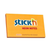 Stick'n Öntapadó jegyzettömb STICK`N 76x127mm neon narancs 100 lap
