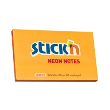 Stick'n Öntapadó jegyzettömb STICK`N 76x127mm neon narancs 100 lap jegyzettömb