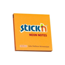Stick'n Öntapadó jegyzettömb STICK`N 76x76mm neon narancs 100 lap post-it