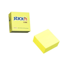 Stick'n Öntapadó jegyzettömb STICK`N 76x76mm neon sárga 400 lap post-it