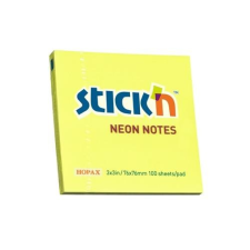 Stick'n Öntapadó jegyzettömb STICK`N 76x76mm sárga 100 lap jegyzettömb