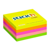 Stick'n Öntapadó kockatömb, 76x76mm, 400 lap, STICK N, neon szivárvány